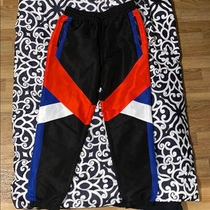 Large color block joggers